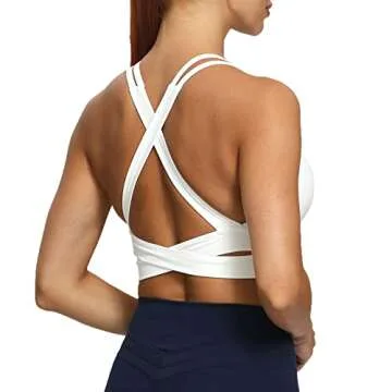 Aoxjox Women's Infinity Sports Bra - Medium Support & Breathable Comfort