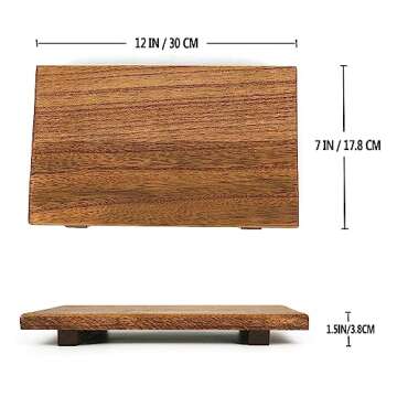 Vintage Wood Pedestal Stand Wood Risers Wooden Riser Rustic Farmhouse Riser for Kitchen Bathroom Dec...