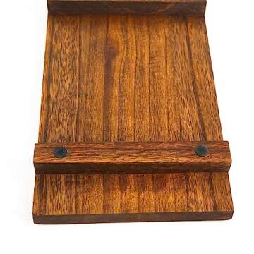 Vintage Wood Pedestal Stand Wood Risers Wooden Riser Rustic Farmhouse Riser for Kitchen Bathroom Decor Wooden Display Stand Bathroom Counter Tray Decor (12 in)