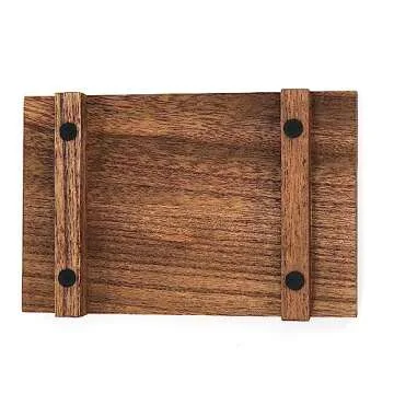 Vintage Wood Pedestal Stand Wood Risers Wooden Riser Rustic Farmhouse Riser for Kitchen Bathroom Decor Wooden Display Stand Bathroom Counter Tray Decor (12 in)