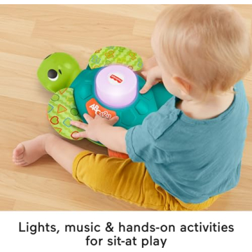 Fisher-Price Baby Toy Linkimals Sit-to-Crawl Sea Turtle for Ages 9+ Months, Compatible Only with Linkimals Items