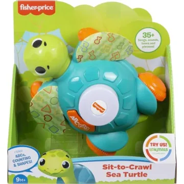 Fisher-Price Baby Toy Linkimals Sit-to-Crawl Sea Turtle for Ages 9+ Months, Compatible Only with Linkimals Items