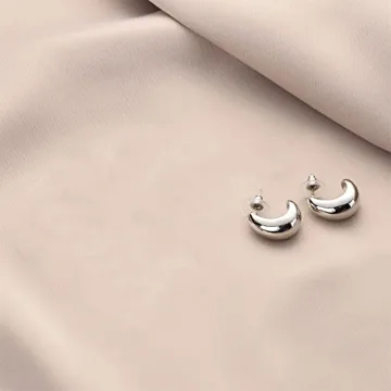 Gold Chunky Hoop Earrings Set - Stylish and Hypoallergenic