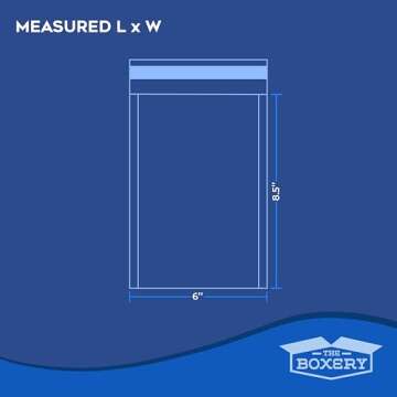 Boxery 6x8.5" Self-Sealing Bubble Pouches - 250 Pack
