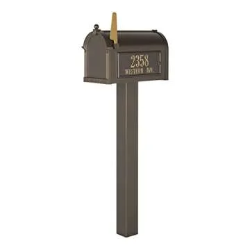 Whitehall Premium Mailbox Package - French Bronze,Extra Large