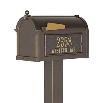 Whitehall Premium Mailbox Package - French Bronze,Extra Large