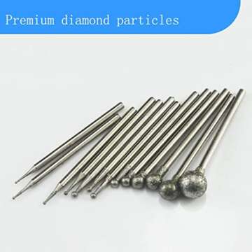 Luo ke 13 Pcs Diamond Burr Set for Carving Tools