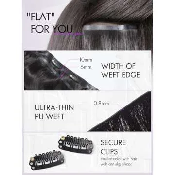 LUVME HAIR Human Hair Extensions Fullness with 1 Pack, 135g 9pcs Body Wave Natural Black Clip in Hair Extensions 100% Real Soft Human Hair Black Hair Extensions 16 Inch