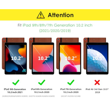 DTTO Leather Folio Case for iPad 10.2 Inch - Stylish & Functional