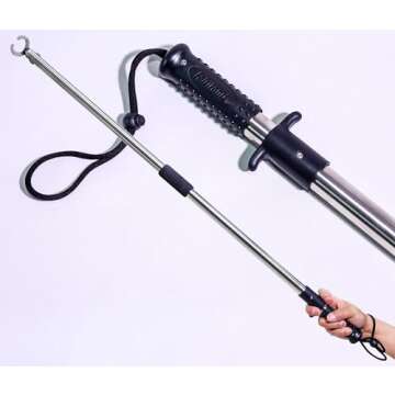 Heavy-Duty Fish Gripper – 43.3" Extra Long Stainless Steel Grabber