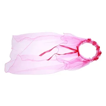 Flybloom Sweet Girl Lace Veil for Kids Birthday Party