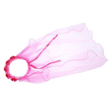 Flybloom Sweet Girl Lace Veil for Kids Birthday Party