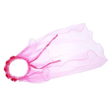 Flybloom Sweet Girl Lace Veil for Kids Birthday Party