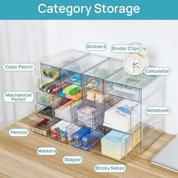 Vtopmart 16 Drawer Acrylic Organizer for Stylish Storage