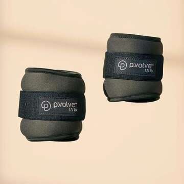 Pvolve 1.5lb Ankle Weights - Sculpt and Tone Your Body
