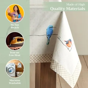 Elegant 100% Cotton Tablecloth for Dining & Events