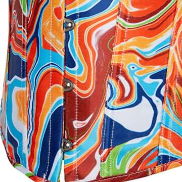 Meagilis Colorful Corset Top Gold Corset Colorful Corsets for Women Vintage Floral Overbust Corset Bustier Top Size Medium