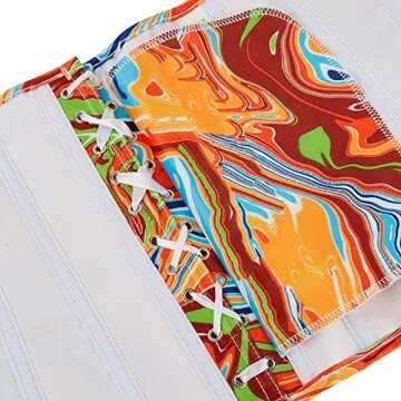 Meagilis Colorful Corset Top Gold Corset Colorful Corsets for Women Vintage Floral Overbust Corset Bustier Top Size Medium