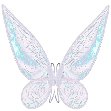 ZEXILILA Large White Fairy Wings DIY Costume Accessory