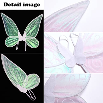 ZEXILILA Large White Fairy Wings DIY Costume Accessory