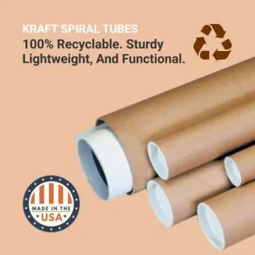 Aviditi Shipping Tubes 3" W x 16" L, 24-Pack | Cardboard Mailing Tube for Packing, Shipping and Mailing 316