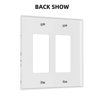 Flower Butterfly Light Switch Cover Wall Plate Decorative 2 Gang Double Rocker Cover for Girls Boys Room Kitchen Farmhouses Bedrooms Bathrooms Standard Size 4.5" x 4.6"