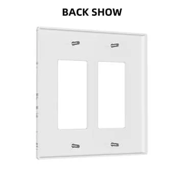 Flower Butterfly Light Switch Cover Wall Plate Decorative 2 Gang Double Rocker Cover for Girls Boys Room Kitchen Farmhouses Bedrooms Bathrooms Standard Size 4.5" x 4.6"