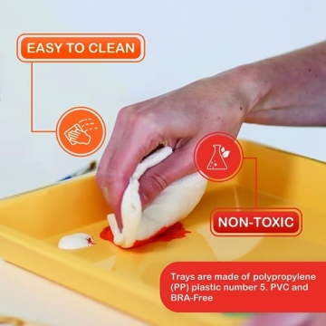 DOODLE HOG Set of 8 Colorful Kids Art Trays - Perfect for Crafts