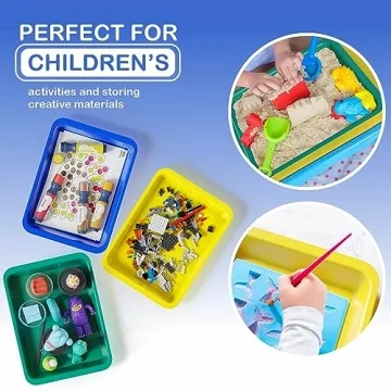 DOODLE HOG Set of 8 Colorful Kids Art Trays - Perfect for Crafts