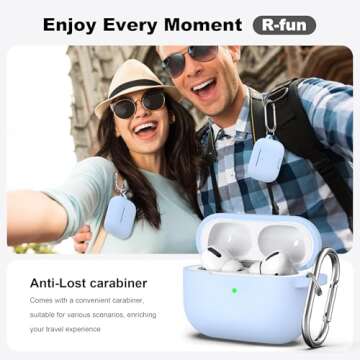 R-fun for AirPods Pro 2nd/1st Generation Case with Cleaner Kit,Soft Silicone Protective Case Cover f...