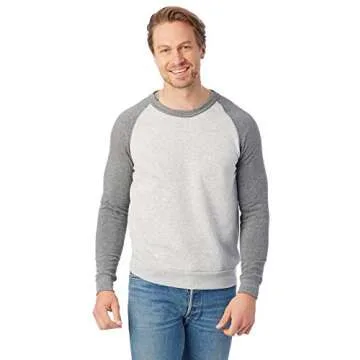 Alternative Men's The Champ Colorblock Sweater - Eco Oatmeal/Eco Grey, XL