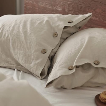 Bedsure Linen Duvet Cover King - Soft & Breathable Comfort