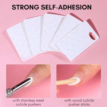 Makartt 240 Grit Sandpaper Sheets, Mini Nail Files Self-Adhesive Sandpaper for Cuticle Pusher Bevele...