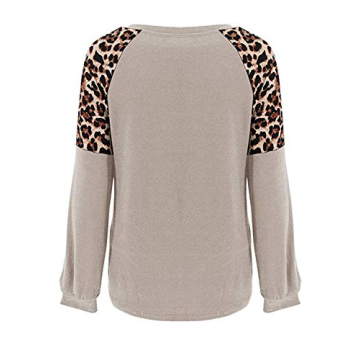 LEIYEE Leopard Print Casual Tunic Tops for Women