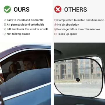 ZATOOTO Magnetic Car Window Shades for Baby Protection