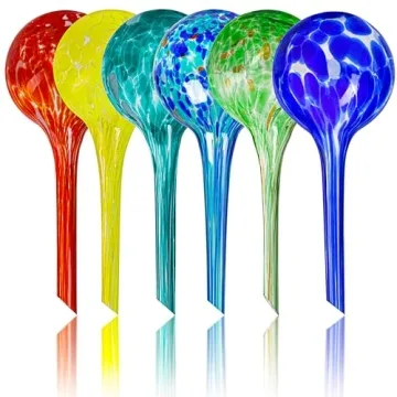 Mission Gallery Plant Watering Globes Set of 6 - Stylish Self-Watering Globes for All Plants!