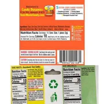 Needzo Toxic Waste Candy Plastic Stockings - Extreme Sour