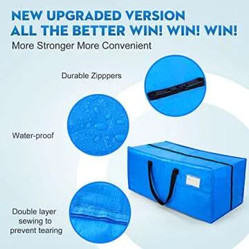 AlexHome Moving Bags Heavy Duty,Extra Large Packing Bags for Moving,Reusable Plastic Moving Totes,Cl...