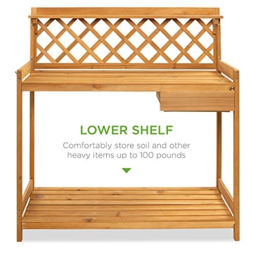 Durable Outdoor Garden Potting Bench with Storage and Style