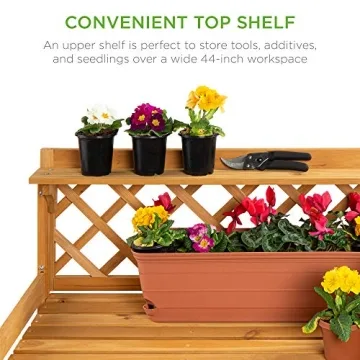 Durable Outdoor Garden Potting Bench with Storage and Style
