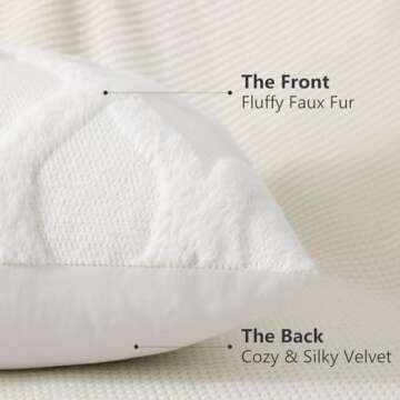 decorUhome Spring Decorative Faux Fur Pillow Covers Set