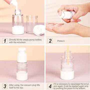 12 Pcs 15 ml Airless Pump Bottles for Travel Beauty
