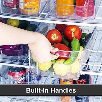 Jinamart Stackable Refrigerator Organizers for Easy Storage