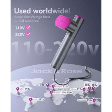 Jack ＆ Rose Travel Steamer for Clothes,100-220V Portable Steamer,15s Heat Up,Steamer ＆ Iron 2 In...