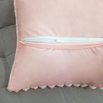 Uhomy Set of 2 Soft Faux Fur Pillow Covers for Home Decor