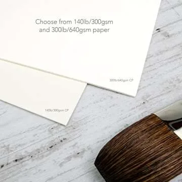 Fluid 100 Watercolor Paper - Premium 300 lb Cotton 10 Sheets