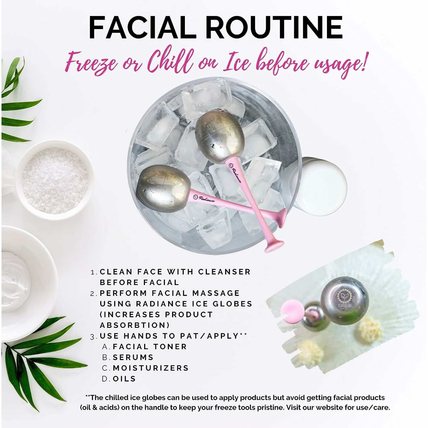 RADIANCE Ice Globes – Professional Cryo Facial Tool