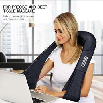 Mo Cuishle Shiatsu Neck Massager with Heat Relief