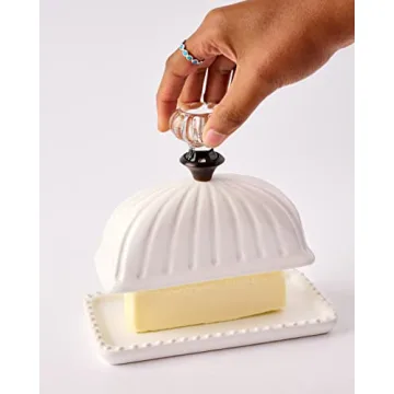 Mud Pie Elegant Door Knob Butter Dish for Every Kitchen