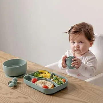 SAMiGO Silicone Baby Cups for 6-12 Months, Tiny Open Cups for Training and Water Drinking, Baby Led Weaning Supplies, 2 OZ